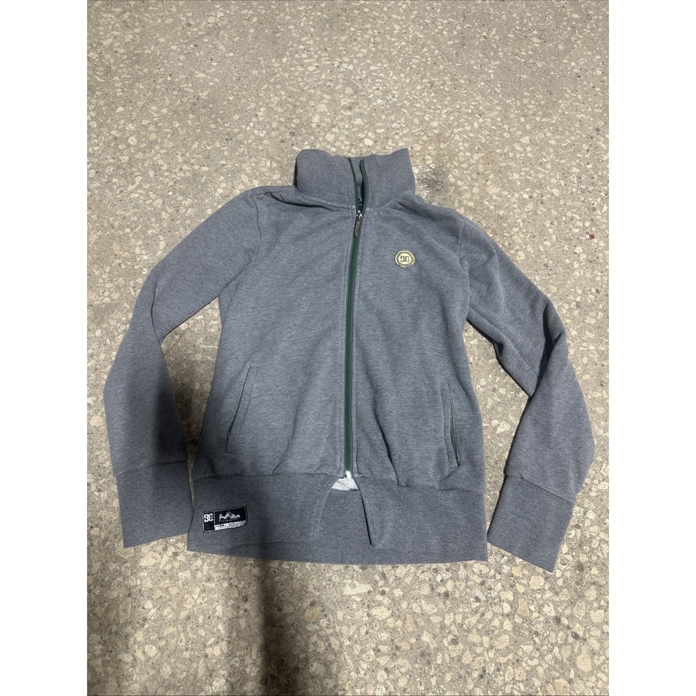 Dc Shoes Women's Grey Green Yellow Zip Up Size Large